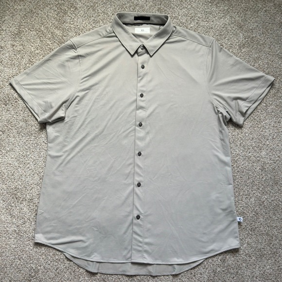 7 Diamonds Other - 7 Diamonds Owen Button Up Shirt XL Gray Performance Stretch Short Sleeve Casual